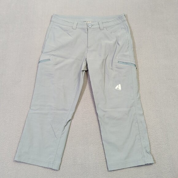 Eddie Bauer First Ascent Pants Women's 4 Light Blue Rainier Capris Nylon Outdoor - Picture 1 of 12